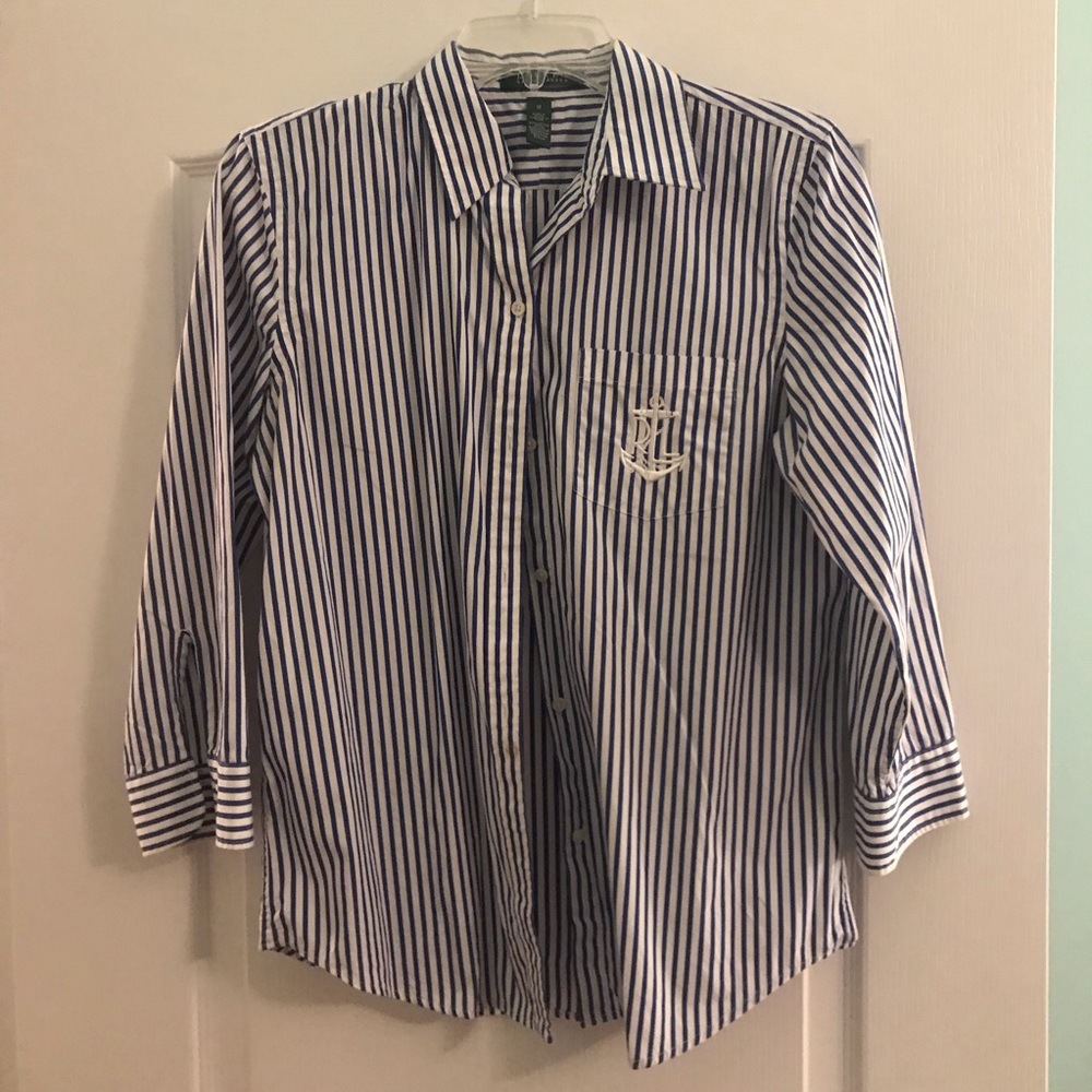 Ralph Lauren  3/4 sleeve dress shirt🌷